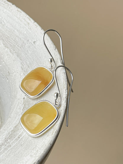 Honey dangle earrings - Sterling silver - Hook earring collection