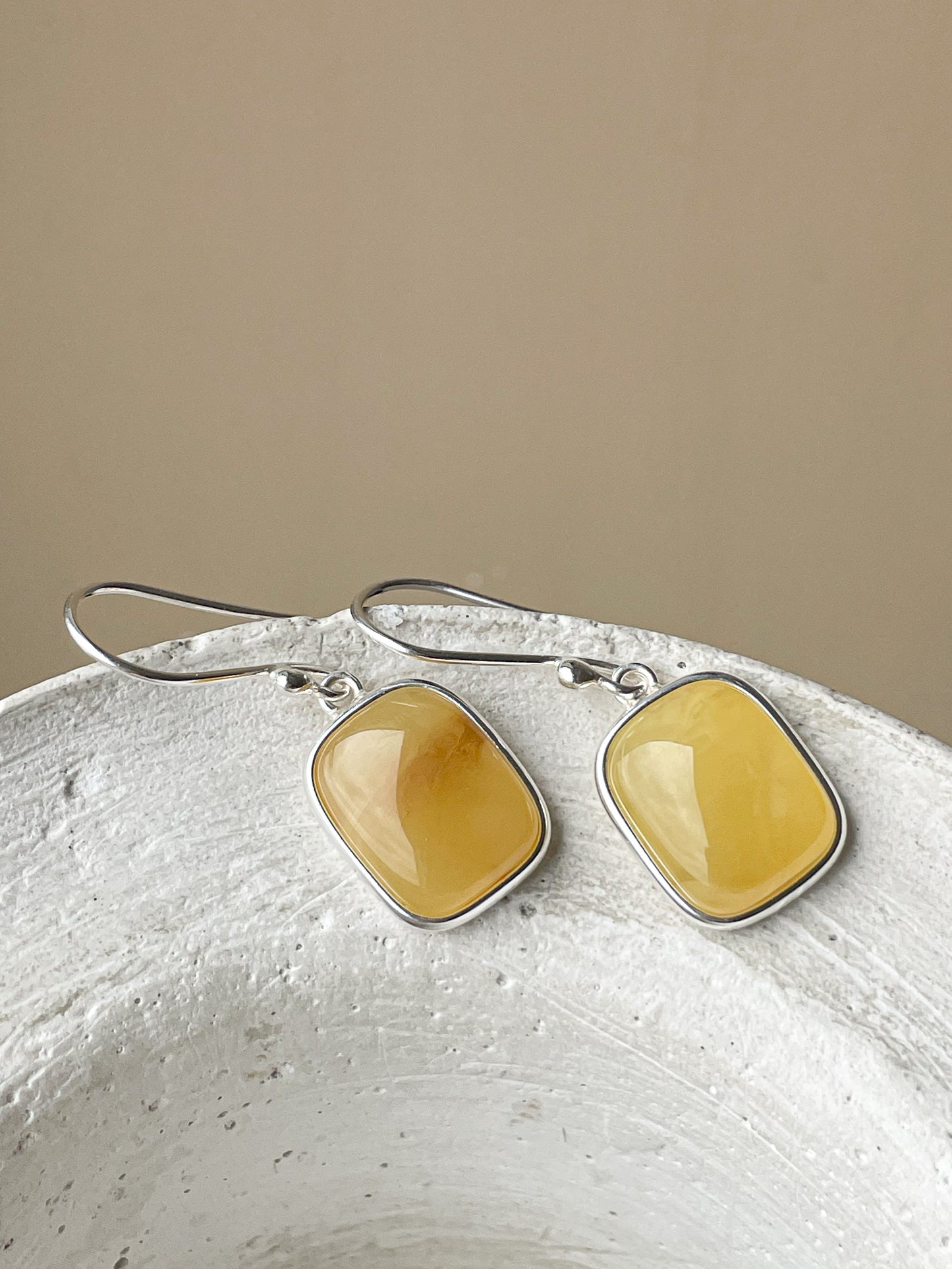 Honey dangle earrings - Sterling silver - Hook earring collection