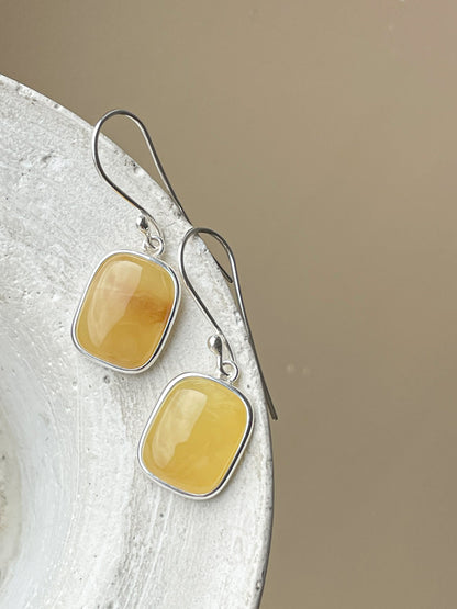 Honey dangle earrings - Sterling silver - Hook earring collection