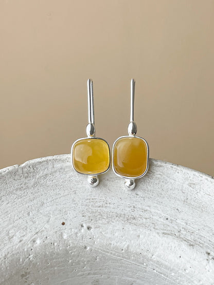 Honey dangle earrings - Sterling silver - Hook earring collection