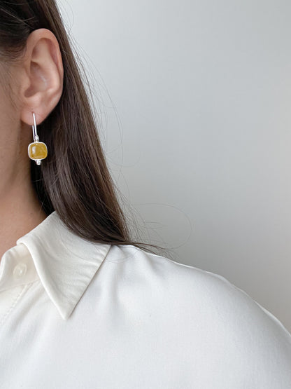 Honey dangle earrings - Sterling silver - Hook earring collection